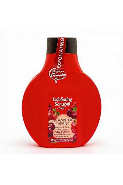 wokali Gel exfoliant cu aromă de căpșuni și cireșe, Wokali, cantitate 500 ml
