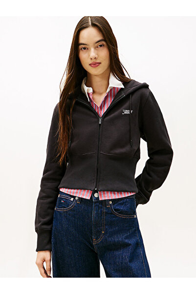 Tommy Hilfiger Women's Tjw Regular Silver Script Hoodie