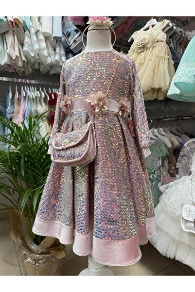 SÜSLÜ PİNK KİDS GIRL'S DRESS
