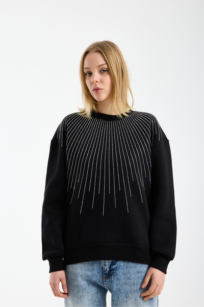 DAİSİES Hanorac pentru femei Stone cu imprimeu guler rotund Three Thread Ş cu...