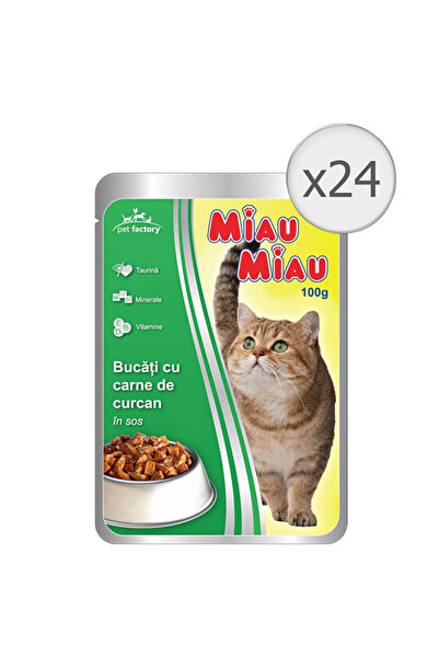 Friskies Wet cat food Miau Miau, 24x100g, Turkey
