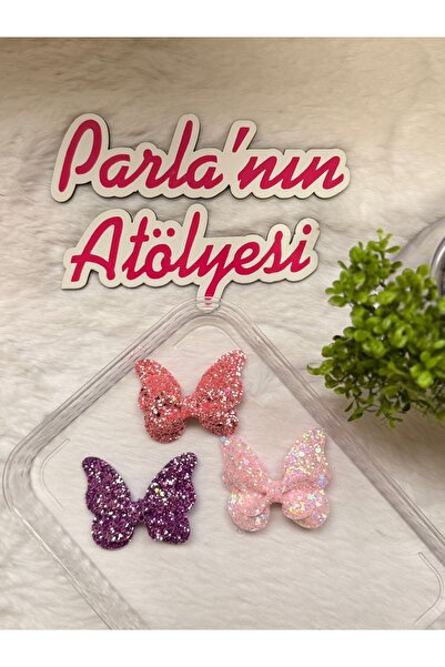 SOFT Набір з 3-х крокодилів, затискачів та блискучих метеликів