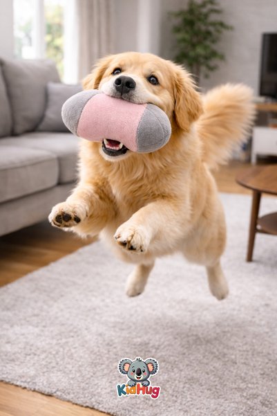 KidHug Plush Soft Dog / Cat Toy Silent Ball in American Football Ball Style - Color Option