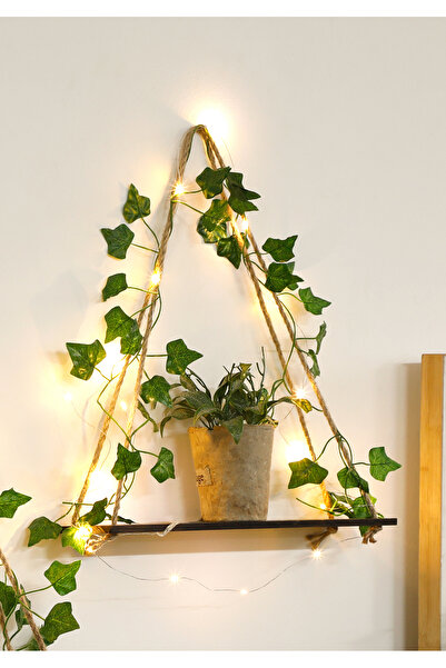 Choice KK122-M01526 1/2pcs Artificial Ivy Wall Hanging Shelves Macrame Floati...