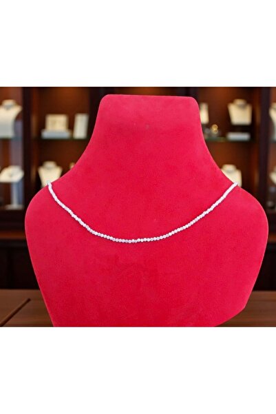 Taşmir Akuamarin 2 mm Faset Kesim Doğal Taş Dizi Kolye