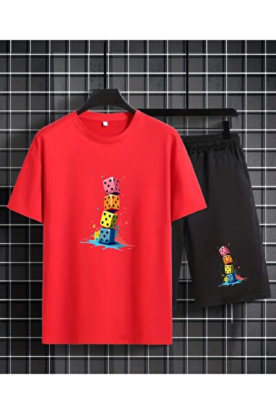 x-compass life Unisex Women Men Shorts Colorful Dice Printed