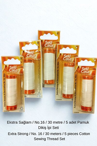 Self Casa Coats Creative No.16 30 Meters Extra Strong Cotton Sewing Thread Set