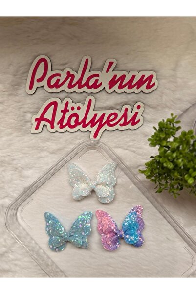 SOFT Набір з 3-х крокодилів, затискачів та блискучих метеликів