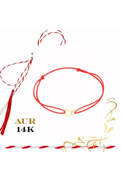 OEM 14K gold bracelet charm – Mini double heart