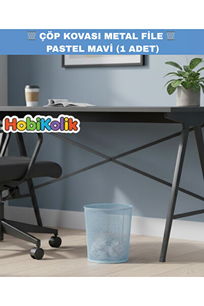 Art Tone 🗑️ ÇÖP KOVASI METAL FİLE PASTEL RENKLER (1 ADET)