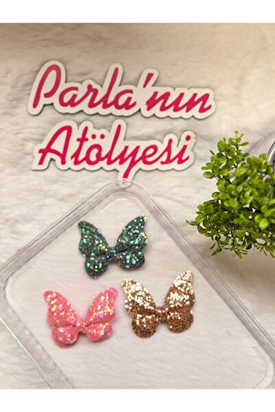 SOFT Набір з 3-х крокодилів, затискачів та блискучих метеликів