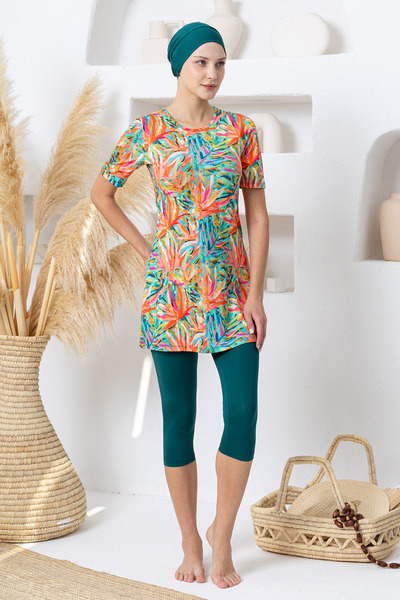 MARESİVA ملابس سباحة سوجر قماش قابل للتمدد نصف كم تيسيتتر 2602