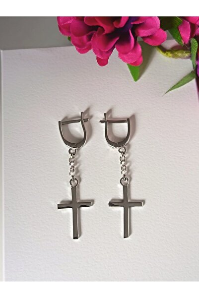 IAMIRA Silver cross earrings