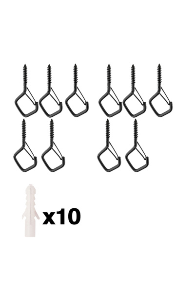 Choice DUTRIEUX 10 قطع خطافات أمان مربعة الشكل مضادة للسقوط، خطافات لولبية لل...