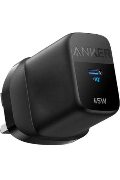 Anker شاحن 313 بقوة 45 واط، أسود | شاحن سريع فائق الصغر بقوة 45 واط بتقنية Ga...