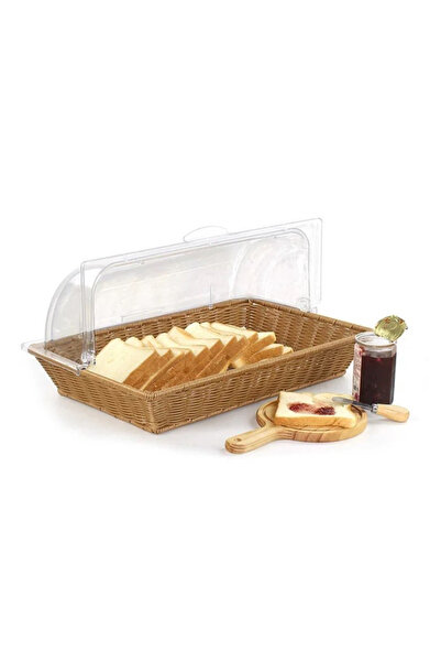 EVA Rectangular bread tray with a transparent lid, 28x33x53cm
