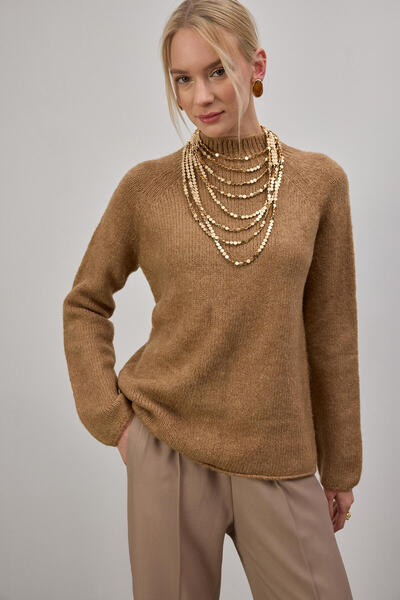 Touché Privé Stand Collar Knitwear Pullover