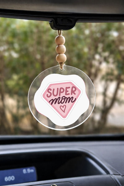 Pankart Evi Super Mom - Rearview Mirror Ornament Car Ornament - One-Way Vehic...