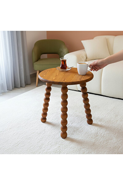 Vera Concept Home Ahşap Sehpa Koltuk Sehpası Yan Sehpa Zigon Sehpa Servis Seh...