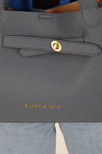 Silver Polo حقيبة كتف نسائية من سيلفر آند بولو SP1240 باللون الأزرق