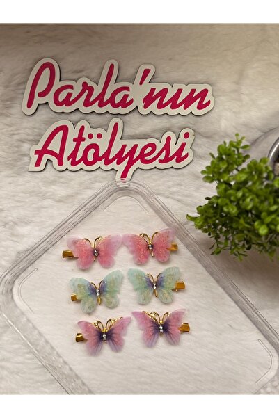 SOFT Набір з 3-х застібок-метеликів з крокодиловою застібкою