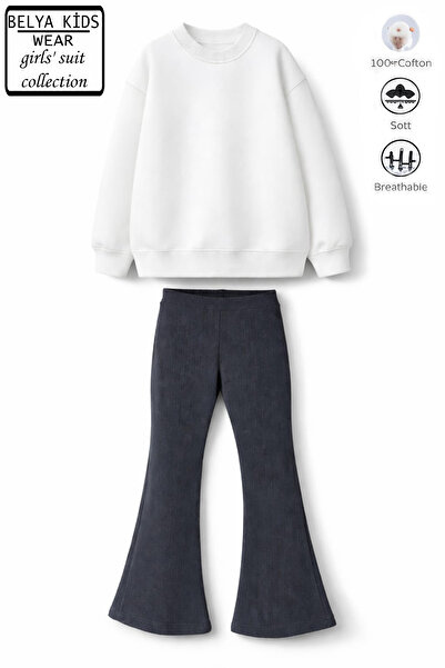 Belya Kids Wear Girl's Simple Stylish Clothing Top 3 Thread Cotton Non-Brushe...