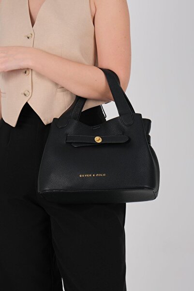 Silver Polo Silver & Polo Sp1240 Women's Shoulder Bag Black
