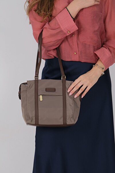 Silver Polo Silver & Polo Sp1215 Women's Shoulder Bag Sand-Brown