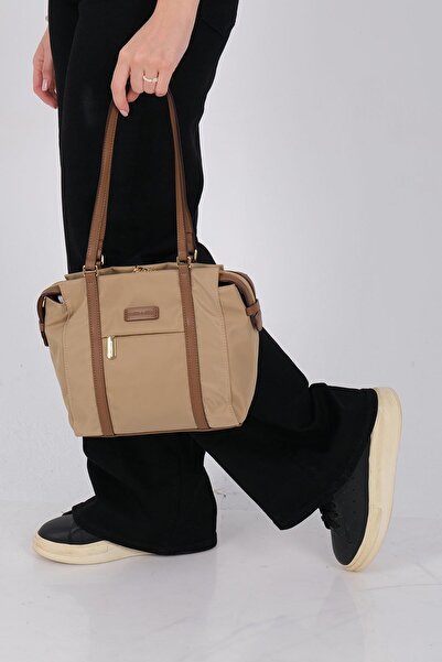 Silver Polo Silver & Polo SP1215 Kadın Omuz Çantası Vizon-Camel