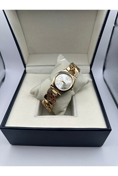 QUARTZ Round Case Thick Chain Cord Women Wrist Watch in Gift Box