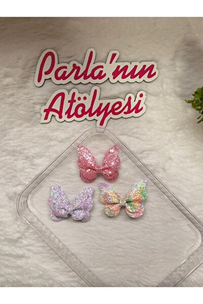 SOFT Набір з 3-х крокодилів, затискачів та блискучих метеликів