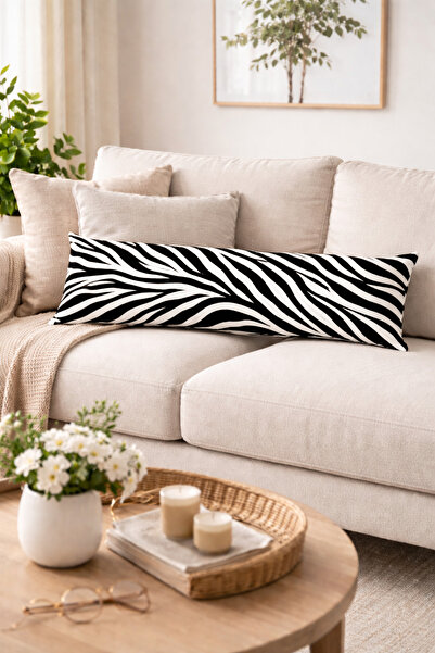 Piloji Zebra Patterned Long Decorative Pillow 25X100 cm - Sleeping Companion ...