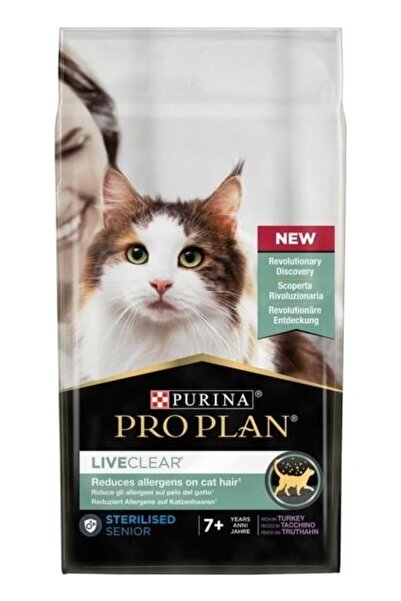 Pro Plan Proplan Liveclear Sterilized Senior+7 Hindili Alerji Önleyici Kedi M...
