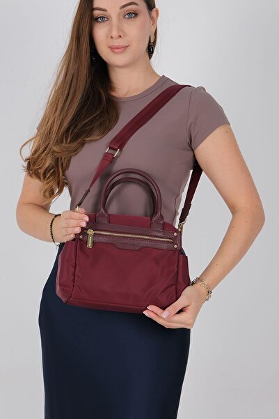 Silver Polo Silver & Polo Sp1219 Women's Handbag Claret Red