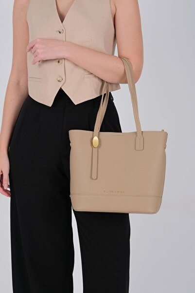 Silver Polo Silver & polo sp1243 women's shoulder bag beige