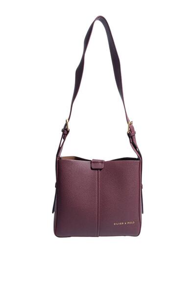 Silver Polo Silver & polo sp1249 women's shoulder bag - burgundy