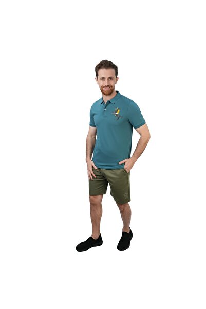 Giordano Men's Slim Fit Cotton Short Sleeve Napoleon Polo