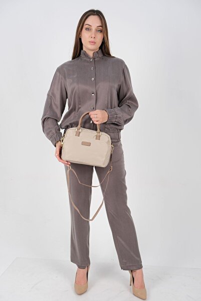 Silver Polo Silver & Polo Sp1217 Women's Handbag Beige-Sand