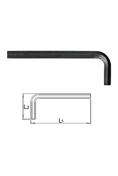 Eklind Hexagon socket wrench, short version, DIM 9/16''