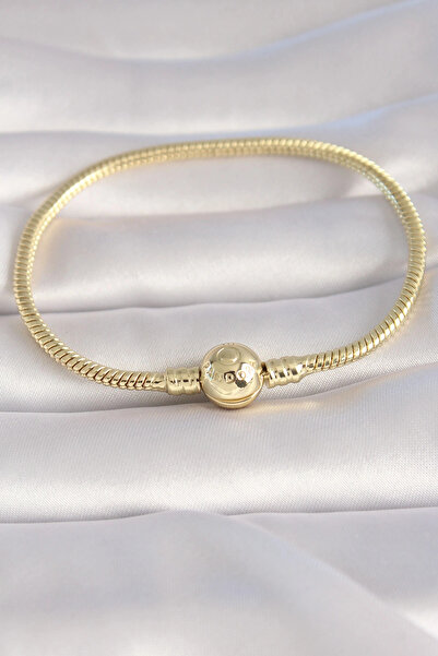 lowell home Brass Gold Color Processing Detail Charm Model Women's Bracelet