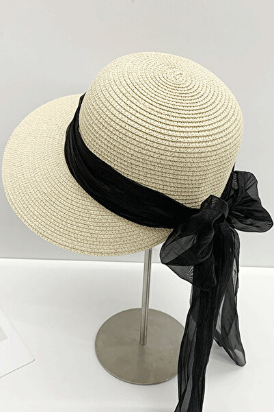 PriStyle Palarie Eleganta de Vara din Paie pentru Femei, cu Panglica, PriStyle®