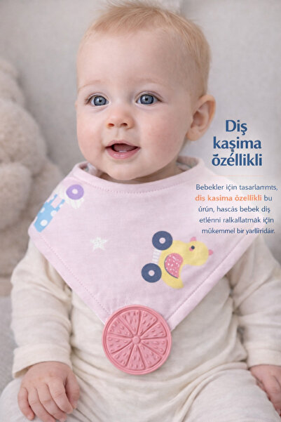 greenmoss Diş Kaşıyıcılı Bebek Yakalık/Mama Önlüğü/Fular
