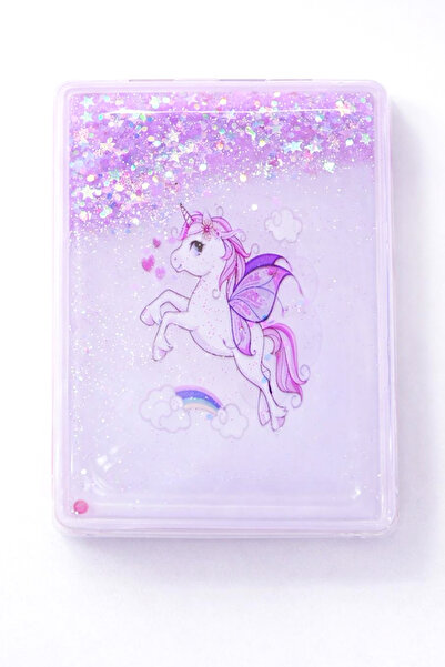 MakeWell Unicorn Figürlü Sulu Akışkan Simli Çift Taraflı Büyüteçli cep Makyaj...