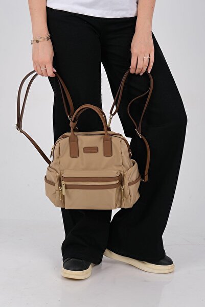 Silver Polo Silver & Polo Sp1211 Women's Backpack Mink-Camel