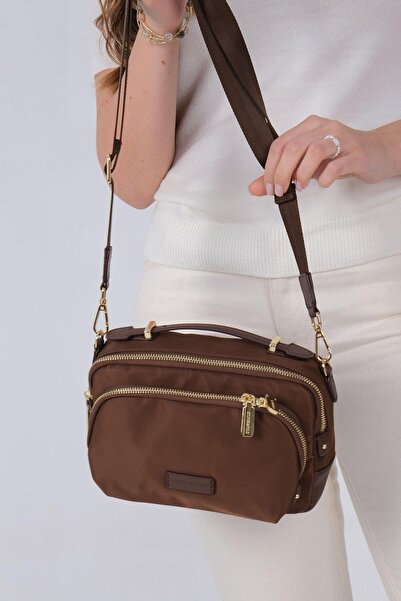 Silver Polo Silver & polo sp1221 women's crossbody bag - coffee