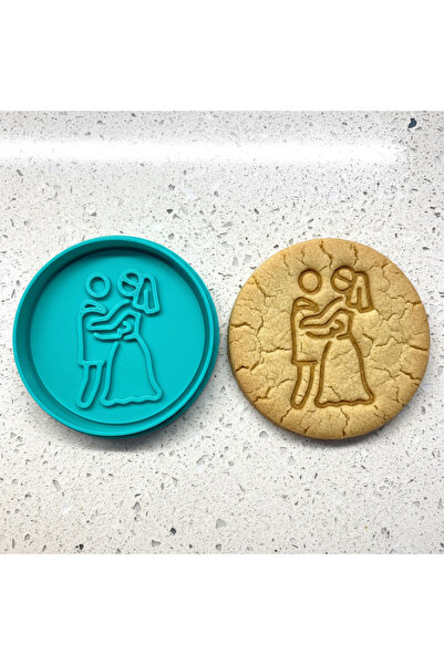 Craftelle First Dance Figured Cookie Mold |   Romantic Double Stamp |   Dough...