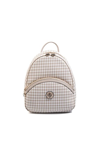Silver Polo Silver & polo sp945 women's backpack - plaid line square sand beige