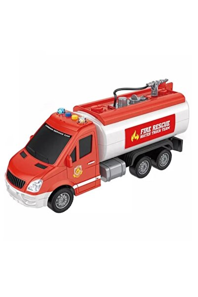 OEM Masina pompieri 29 cm cu sunete, lumini si furtun de apa, rosu