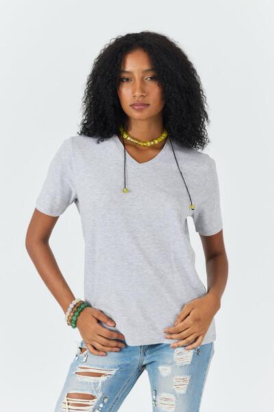 Store 100% Cotton Crew Neck Slim Fit Basic Women's T-Shirt