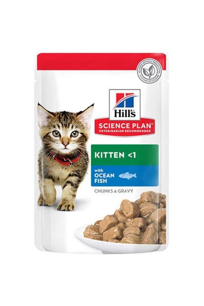 Hill's Hills Kitten Okyanus Balıklı Pouch Yavru Konserve Kedi Maması 1 Adet 8...